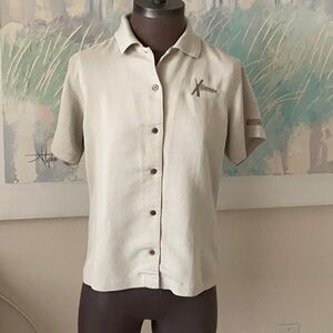 Khaki Button-Up Shirt